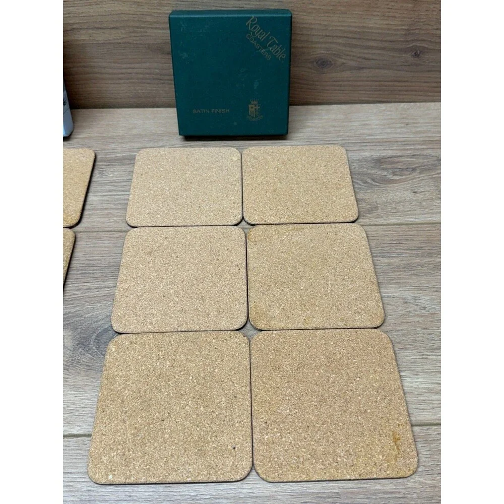 Royal Table Cottage Garden & Classic Fruit Coaster Sets Satin Finish Cork Back